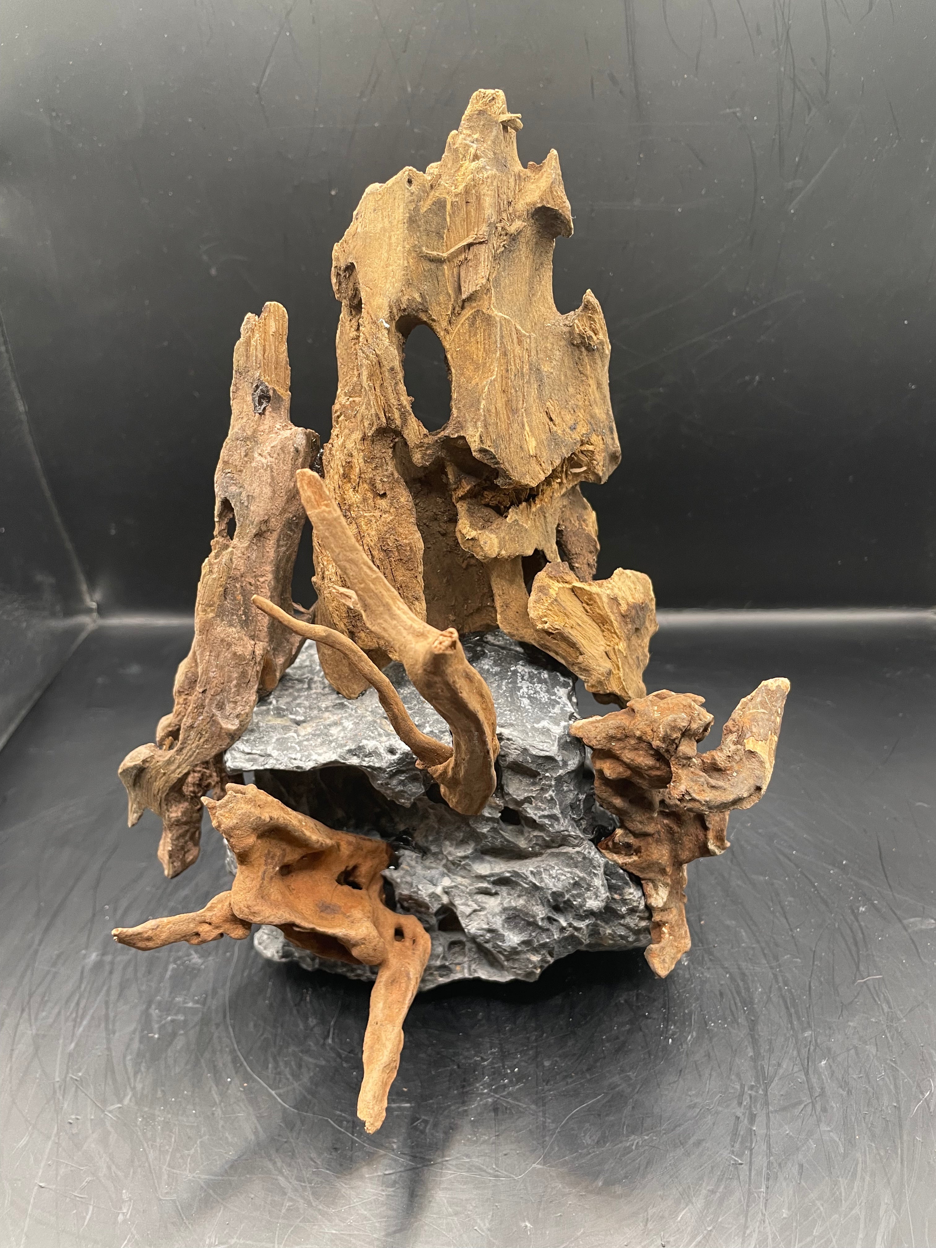 Aquarium Driftwood, Handcrafted Aquascape Unique Decoration - Twighlight Peak