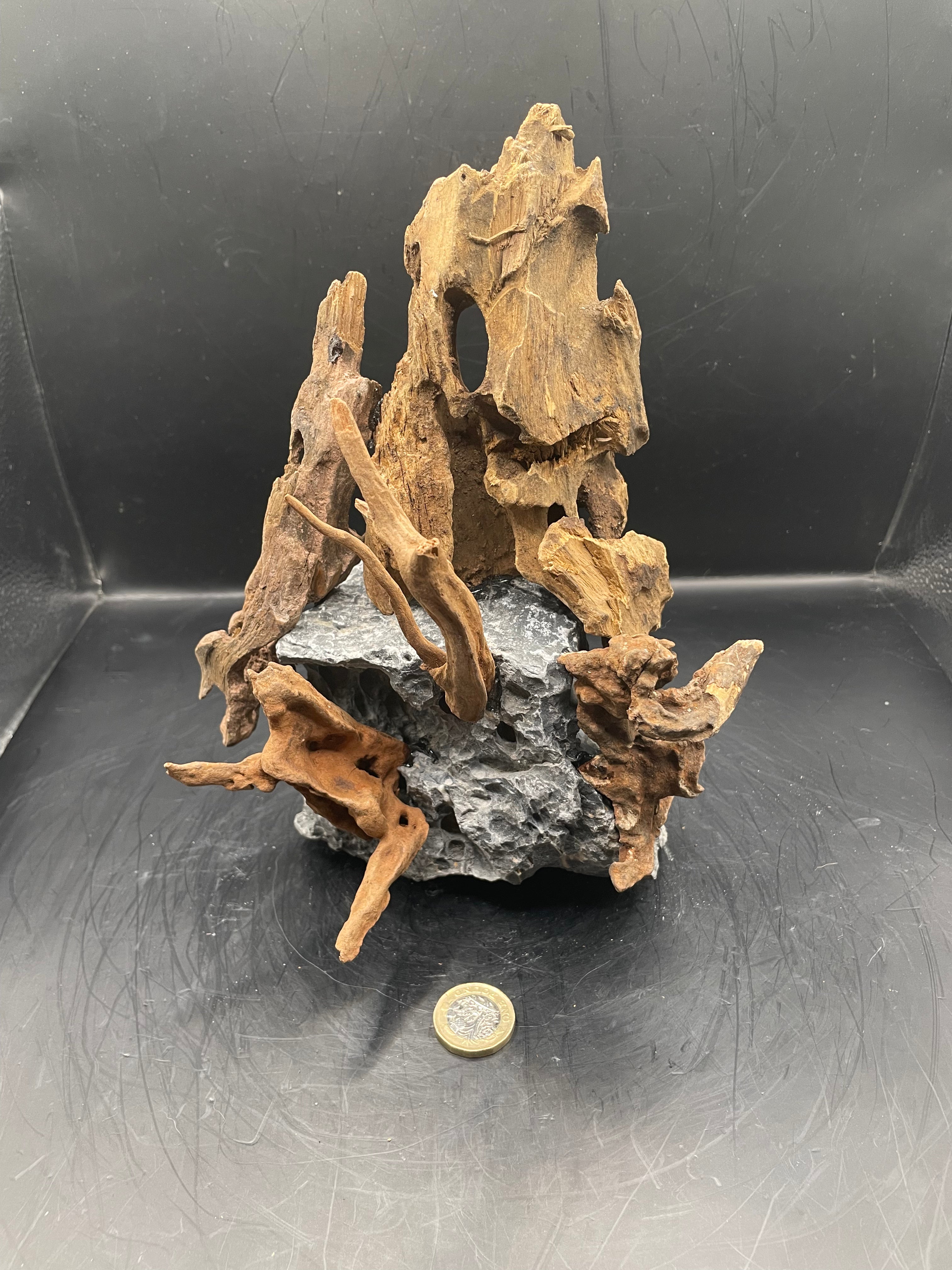 Aquarium Driftwood, Handcrafted Aquascape Unique Decoration - Twighlight Peak