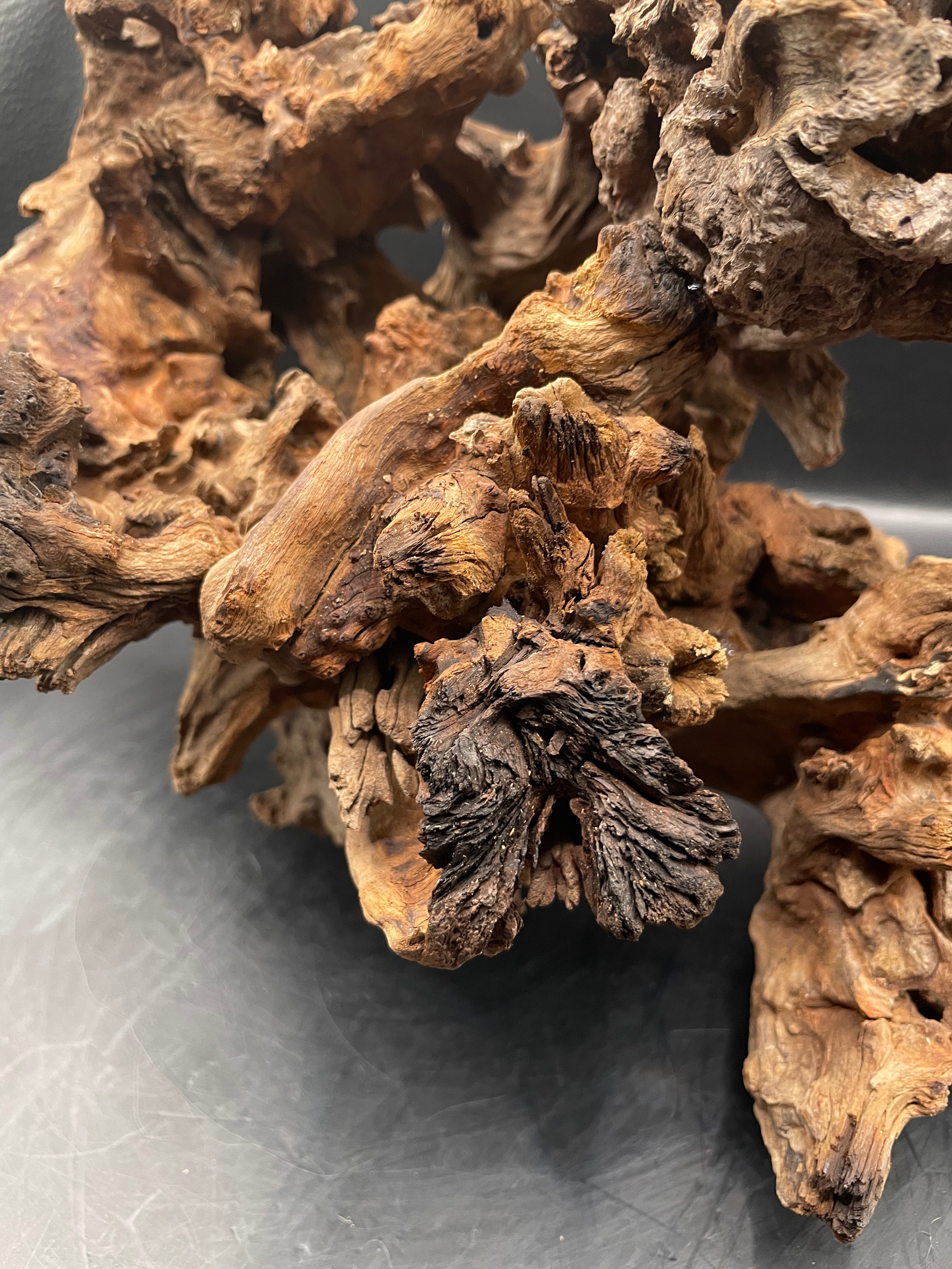 Aquarium Driftwood, Handcrafted Aquascape Unique Decoration- Charred Bastion