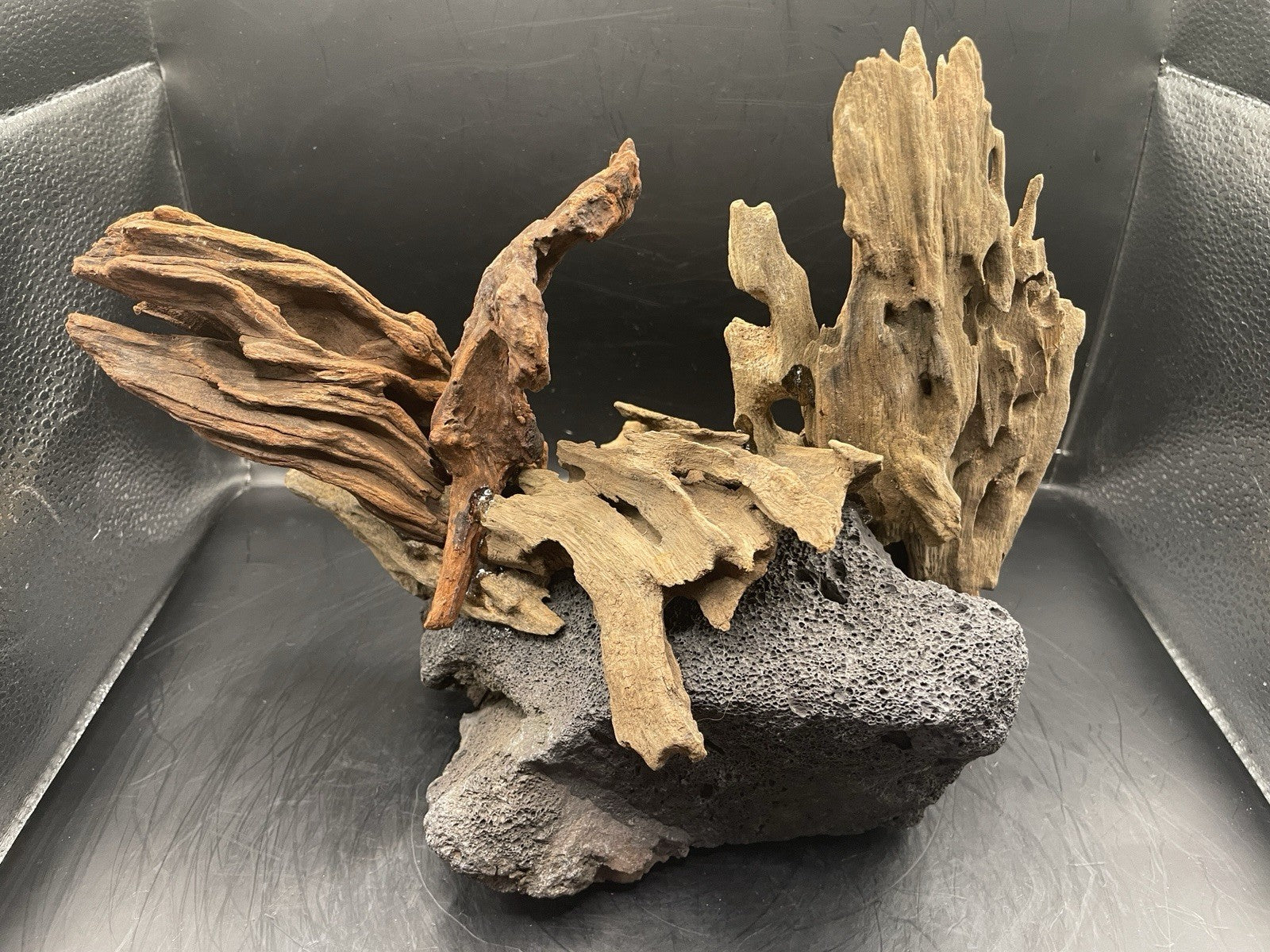 Aquarium Driftwood Handcrafted Aquascape Unique Lava Rock - Vesuvius