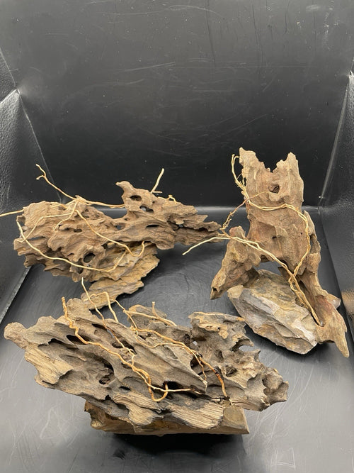 Aquarium Driftwood Handcrafted Aquascape Unique - The Triad of Thorne
