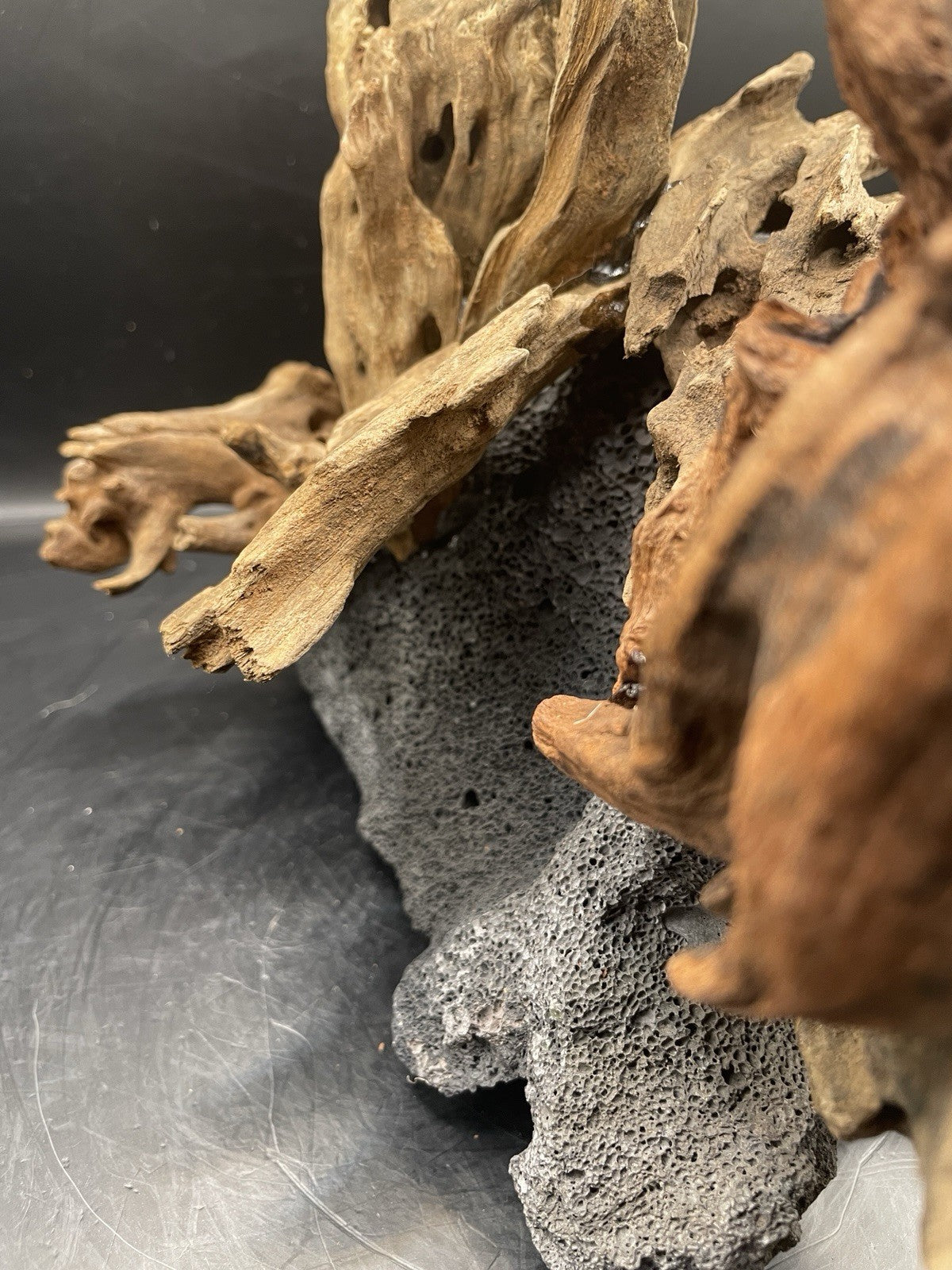 Aquarium Driftwood Handcrafted Aquascape Unique Lava Rock - Vesuvius
