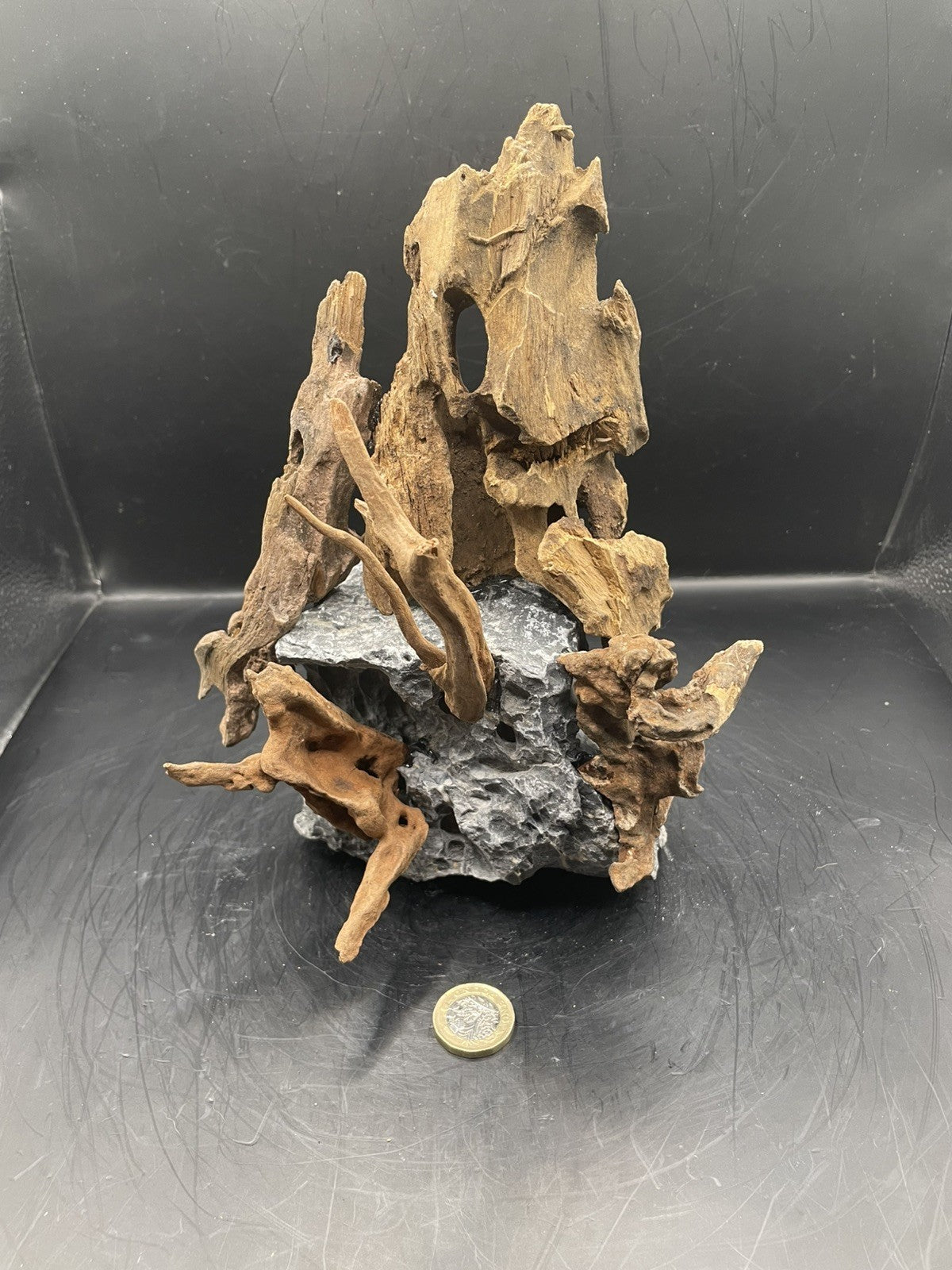 Aquarium Driftwood, Handcrafted Aquascape Unique Decoration - Twighlight Peak